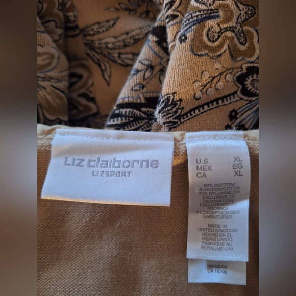 🌿LIZ CLAIBORNE women's full zipper jacket. Size XL - Picture 6 of 6